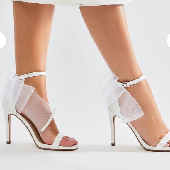 SODA ELEGANT STILETTO STRAPPY HEEL with BOW SANDAL - Picture 16 of 16